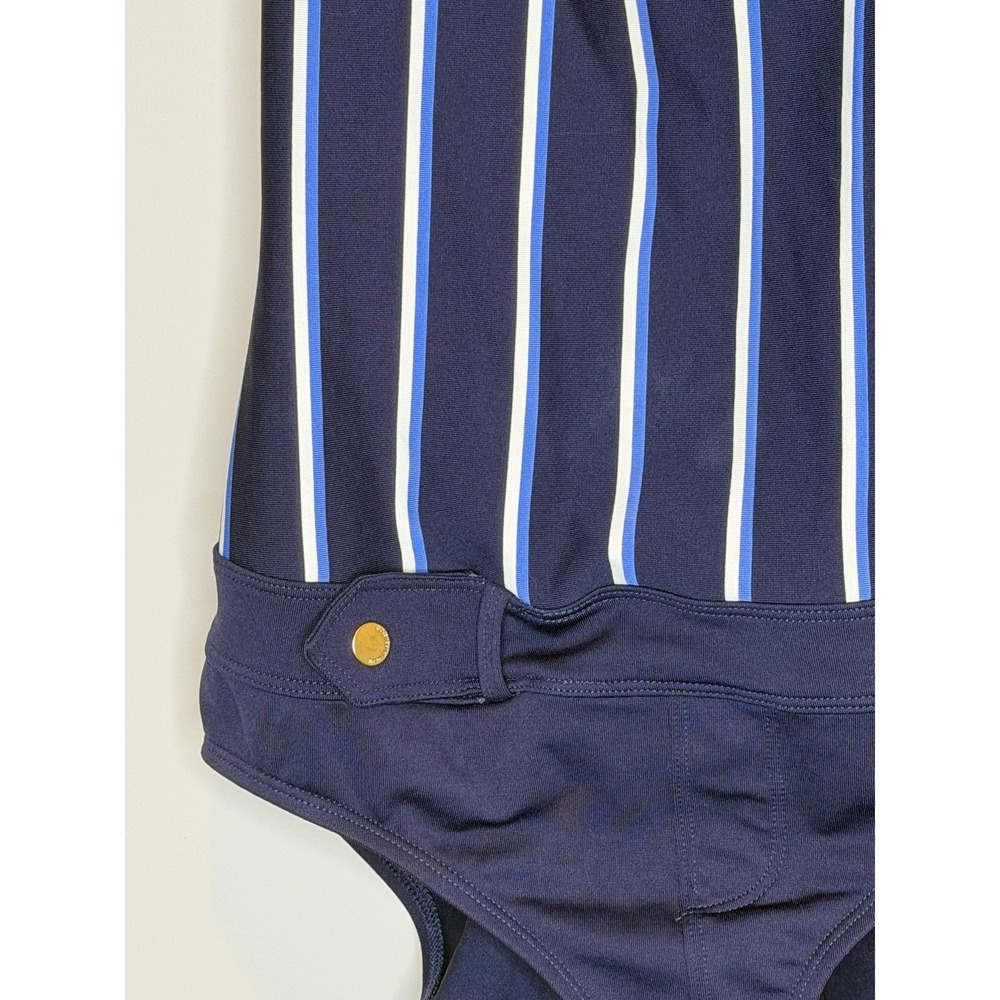 Ralph Lauren Sport Navy Striped One-Piece Swimsuit & Swim Skirt Cover-Up Set - Picture 4 of 9